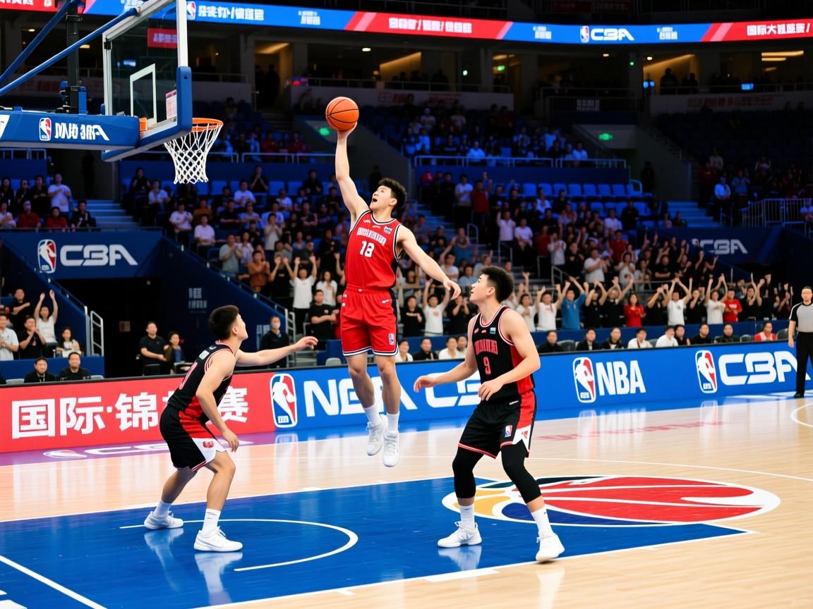 外援大秀球技！国际篮球锦标赛观众欢呼